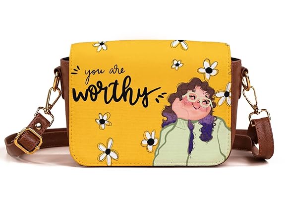 Kalankit Shoulder Bag for Woman | Vegan Leather Sling Bags for Women | Compact Crossbody Purse, Stylish Side Sling Bag & Gift for Woman